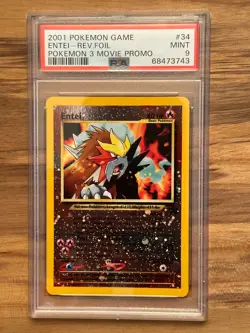 Pokemon Black Star Entei Promo PSA 9 #34 #68473743 - Image 2
