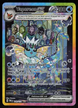 Vaporeon ex 149/131 Special Illustration Rare Prismatic Evolutions Pokemon - Image 1