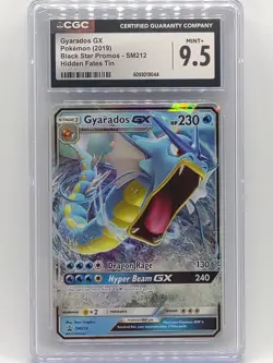 Pokemon 2019 Hidden Fates Tin Gyarados GX Black Star Promo SM212 CGC 9.5 Mint+ - Image 1