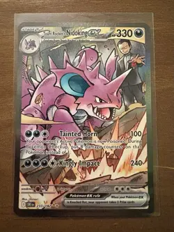 Pokemon Team Rocket's Nidoking EX Special Illustration Rare 233/182 Sv10 Holo - Image 1