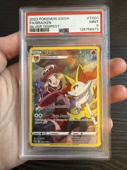 Braixen TG01/TG30 Full Art 2022 Pokemon SWSH Silver Tempest PSA 9 Mint - Image 3