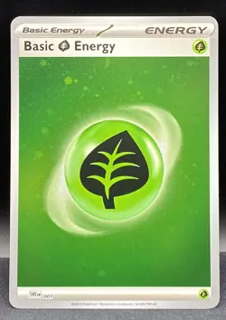 Pokemon TCG Basic Grass Energy 001 Cosmos Holo Scarlet & Violet 151 NM - Image 1