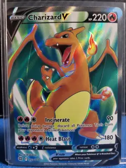 Pokemon TCG Charizard V Ultra Rare Full Art 153/172 Swsh09 Brilliant Stars Holo - Image 1
