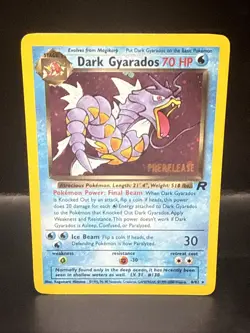 Pokemon Vintage Dark Gyarados 8/82 Holo Team Rocket Prerelease Promo WOTC Q - Image 1
