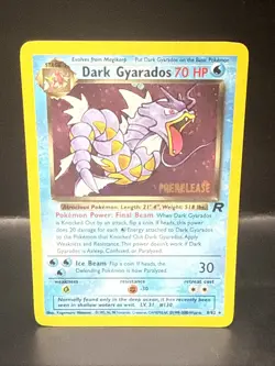 Pokemon Vintage Dark Gyarados 8/82 Holo Team Rocket Prerelease Promo WOTC Q - Image 2