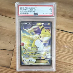 Pokemon Ampharos EX Full Art Ultra Rare Holo XY Ancient Origins 87/98 PSA 7 - Image 1