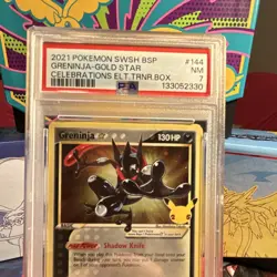 Pokemon TCG Greninja Star Gold Star SWSH144 Promo Holo SWSH PSA 7 - Image 2