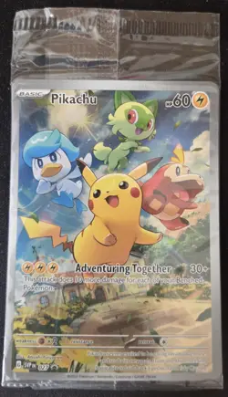 Pokemon TCG Pikachu Scarlet & Violet Promo SVP 027 Sealed - Image 1