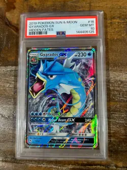 POKEMON 2019 Sun & Moon Hidden Fates GYARADOS GX #16 PSA 10 Gem Mint RARE - Image 1