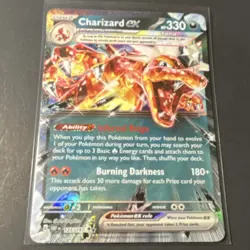 Pokemon TCG Charizard ex 125/197 SV03: Obsidian Flames Tera Holo Double Rare 33… - Image 1