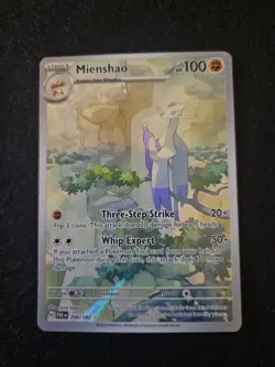 Pokemon TCG: Mienshao #200/182 SV Paradox Rift Illustration Rare Holo - Image 1