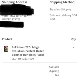 Pokemon TCG Mega Evolution Perfect Order Booster Bundle (x2) PRESALE March 27th - Image 2