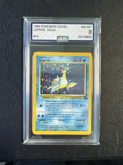 1999 Pokemon Fossil Unlimited #10 Lapras - Image 1