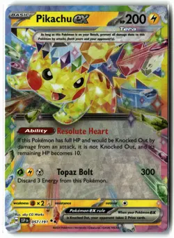 Pikachu ex ⭐ 057/191 Holo Double Rare Surging Sparks 2024 Pokemon NM - Image 1