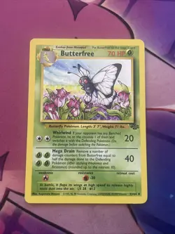 Pokemon TCG Jungle Butterfree #33/64 Unlimited Uncommon Vintage 1999 - Image 1