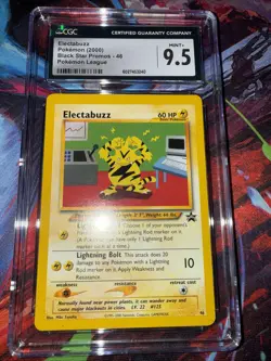 CGC 9.5 Electabuzz #46 WOTC Black Star Promo Pokemon TCG MINT+ Vintage 2000 - Image 1