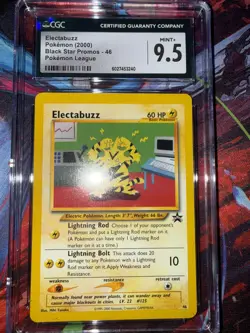 CGC 9.5 Electabuzz #46 WOTC Black Star Promo Pokemon TCG MINT+ Vintage 2000 - Image 2