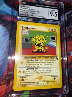 CGC 9.5 Electabuzz #46 WOTC Black Star Promo Pokemon TCG MINT+ Vintage 2000 - Image 3