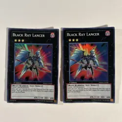 2X YUGIOH TCG BLACK RAY LANCER PHSW-EN040 SUPER 1ST EDITION MP - Image 1