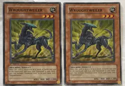 2X Yugioh Wroughtweiler (Playset) CRV-EN012 1st Edition DP1-EN007 1st Edition LP - Image 1
