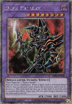 Yugioh Dark Paladin RA03-EN126 - Platinum Secret Rare - Image 1