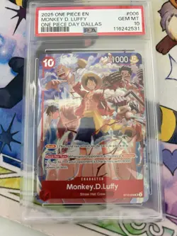 2025 One Piece Day Dallas Monkey D. Luffy #006 PSA 10 English - Image 1