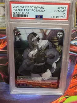2025 Weiss Schwarz “Vendetta Rosanna PSA 10 #72 Only One Of It’s Kind In English - Image 1