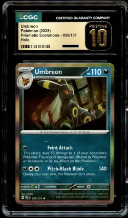 CGC 10 PRISTINE Umbreon 059/131 HOLO RARE Prismatic Evolutions Pokemon Card - Image 2