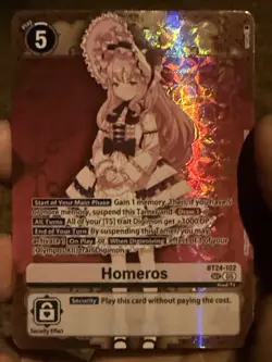 Digimon Card Game Homeros BT24-102 SEC Foil Time Stranger Secret Rare - Image 2