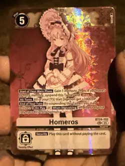Digimon Card Game Homeros BT24-102 SEC Foil Time Stranger Secret Rare - Image 3