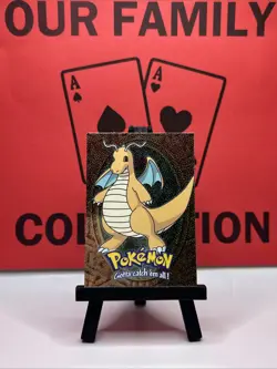 Dragonite E12 of 12 Pokemon 1999 Holo Foil Topps Black Logo Card - Image 1