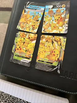 2021 Pikachu V-Union 4-card set Black Star Promo card SWSH139 SWSH142 Pokemon - Image 1