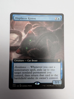 Displacer Kitten Foil Extended Art Battle for Baldur's Gate MTG Card 560 - Image 1