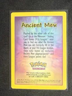 ANCIENT MEW DETAILS INSERT CARD - Pokemon Card - Promo - NM - Image 2
