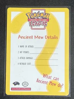ANCIENT MEW DETAILS INSERT CARD - Pokemon Card - Promo - NM - Image 3