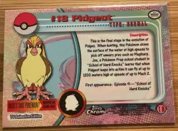 Topps Chrome 2000 Pidgeot Pokemon Card #18 Foil Near Mint Ungraded - Image 2