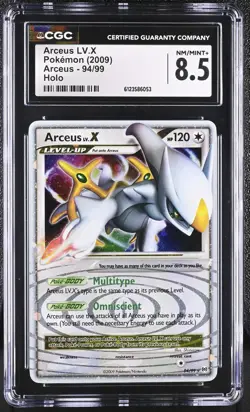 CGC 8.5 Arceus LV.X 2009 Arceus 94/99 Holo Pokemon Card - Image 1