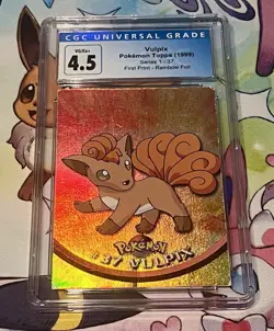 1999 TOPPS POKEMON TV #37 VULPIX CGC 4.5 - Image 1