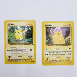 PIKACHU Base Set 58/102 Jungle Set 60/64 Pokemon Card Unlimited Edition NM - Image 1
