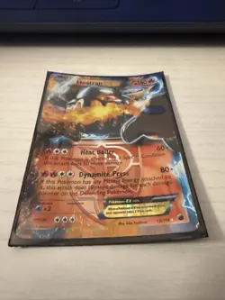 Heatran EX Holo Rare Pokemon Card 13/116 Legendary Treasures - Image 1