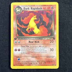 Dark Rapidash 44/82 Team Rocket 1st Edition Regular Uncommon Pokemon TCG Card - Image 1