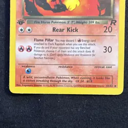 Dark Rapidash 44/82 Team Rocket 1st Edition Regular Uncommon Pokemon TCG Card - Image 3