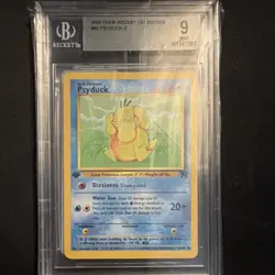 Pokemon Team Rocket 1st Edition Psyduck 65/82 Regular Common BGS 9 Graded - Image 1