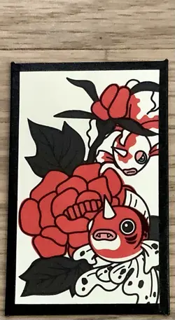 Pokemon Poker Playing Card Hanafuda Goldeen Seaking #1 NM - Image 1