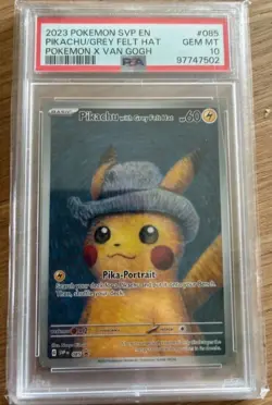 Pikachu With Grey Felt Hat X Van Gogh PSA 10 | 2023 Pokemon SV Black Star Promo - Image 2