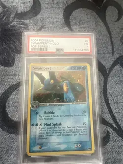 Pokemon Swampert 005/017 Pop Series 1 Cosmos Holo PSA 5 - Image 1