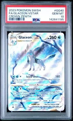 Pokemon Glaceon VSTAR GG40/GG70 Crown Zenith: Galarian Gallery Holo PSA 10 - Image 1