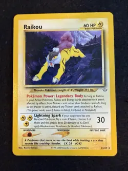 Pokemon Raikou 22/64 from Neo Revelations Unlimited in LP condition! - Image 1