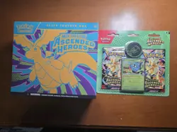 Pokemon Ascended Heroes ETB + Erika's Tangela 2 Pack Blister Collection (SEALED) - Image 1