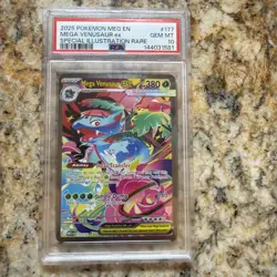 Pokemon TCG Mega Evolutions Venusaur EX 177/132 PSA 10 GEM MINT NEW CERT - Image 1